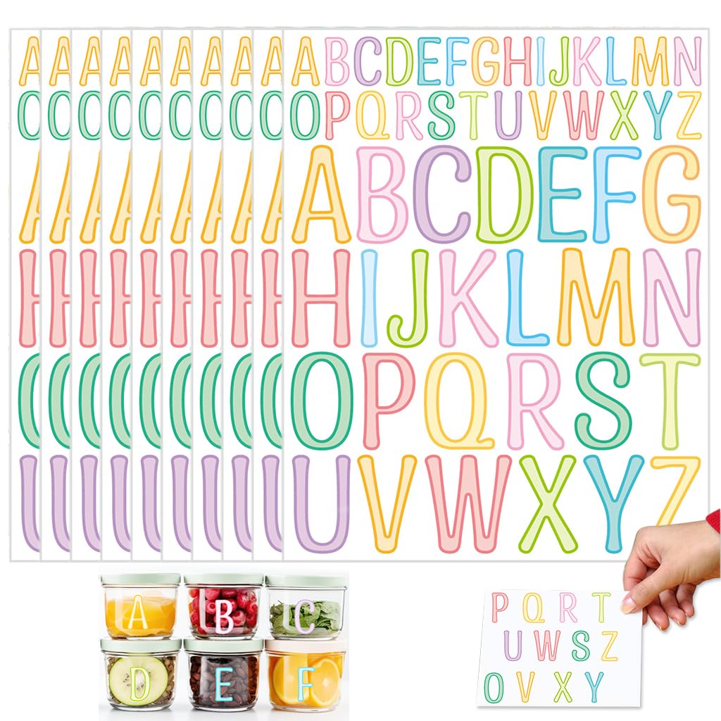 HASTHIP 10 Sheets Letter Stickers 2 inches /1Inch Color Alphabet Stickers Multicolor Alphabet Stickers for Bulletin Board DIY Crafts Art Making, Scrapbook Pages, Greeting Cards HASTHIP 10 Sheets Letter Stickers 2 inches /1Inch Color Alphabet Stickers Multicolor Alphabet Stickers for Bulletin Board DIY Crafts Art Making, Scrapbook Pages, Greeting Cards